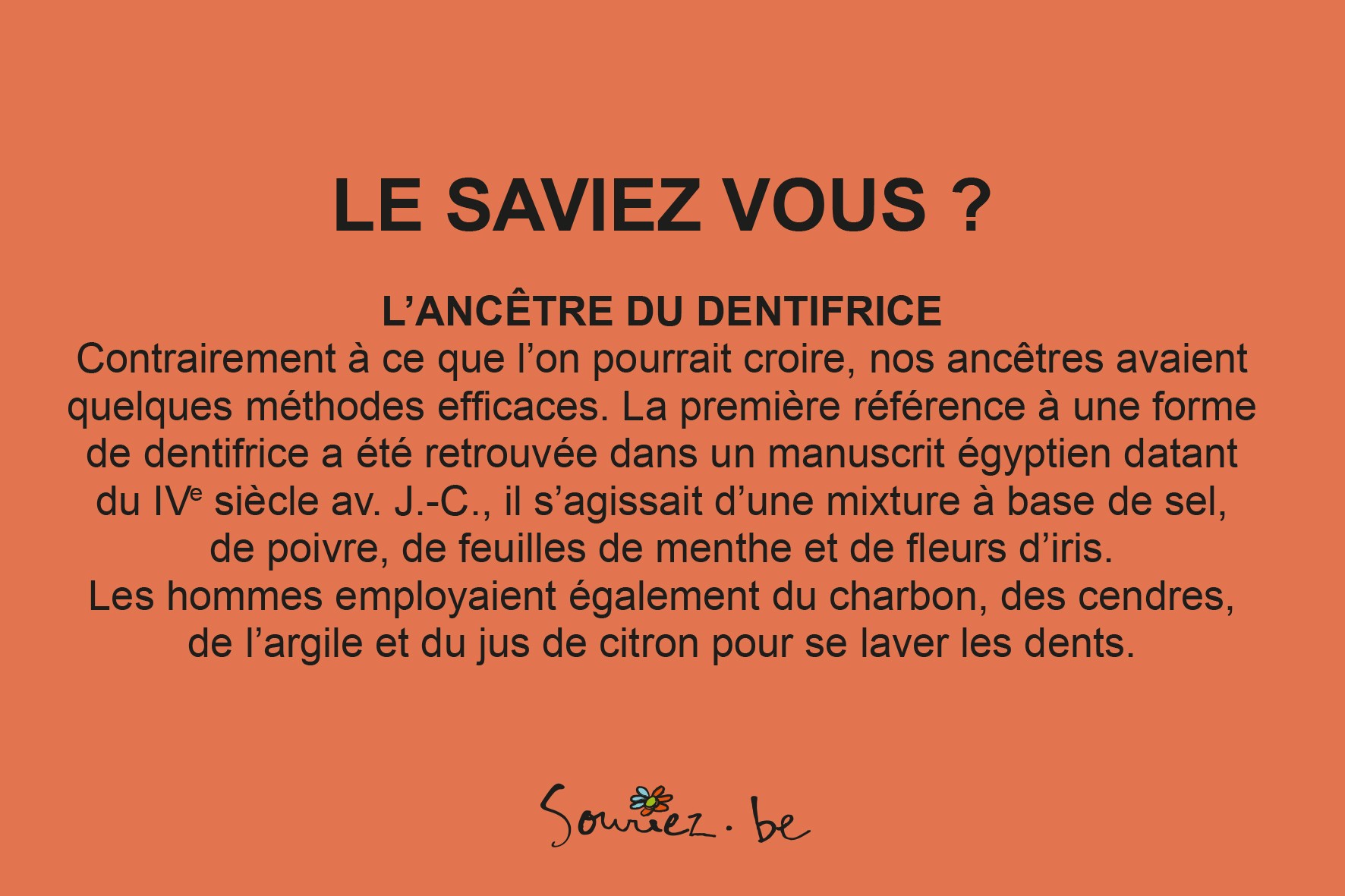 Le saviez-vous ?